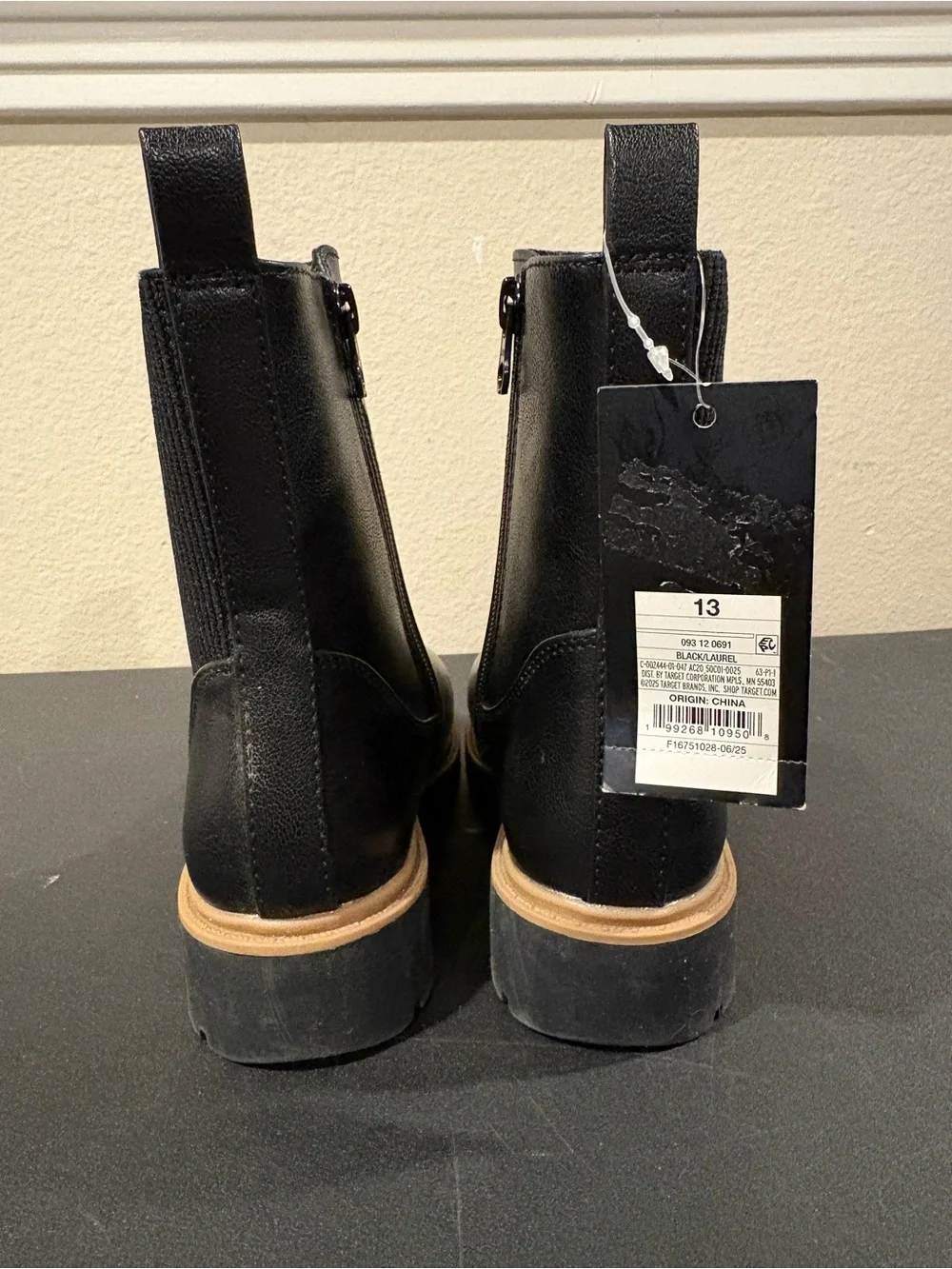 Art Class Kids Girls Laurel Side Zip Wedge Chelsea Boots Black Toddler Size 13_3
